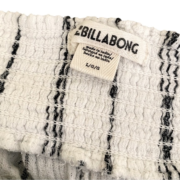 BILLABONG Women’s Beach Pants Large Cotton Gauze Wide Leg Smocked Elastic Waist - Picture 4 of 6